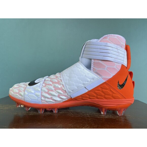 Nike Force Savage Elite TD 2 White/Orange Football Cleats Men\'s Sz 16 BV3962-101